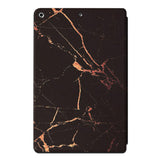 iPad 10.2" (2021 / 2020 / 2019) Tri-Fold Flip Deksel - Marmor - Svart