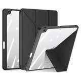 iPad 10.2" (2021 / 2020 / 2019) Kunstskinn / Plast Flip Deksel - DUX DUCIS MAGI Series - Gjennomsiktig / Svart