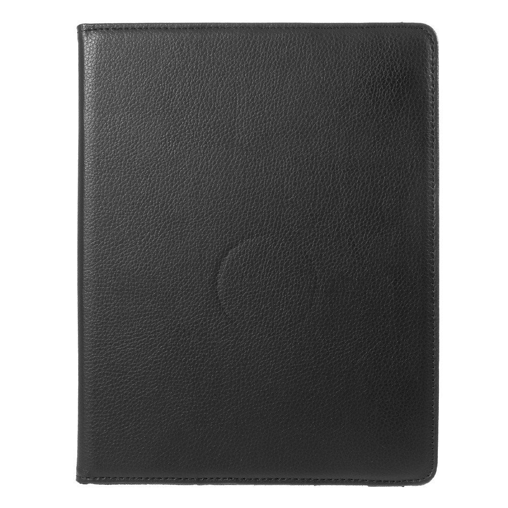EIDERWOOD iPad 4 / 3 / 2 Kunstskinn Flip Deksel m. Strikk & Roterbar Funksjon - Svart