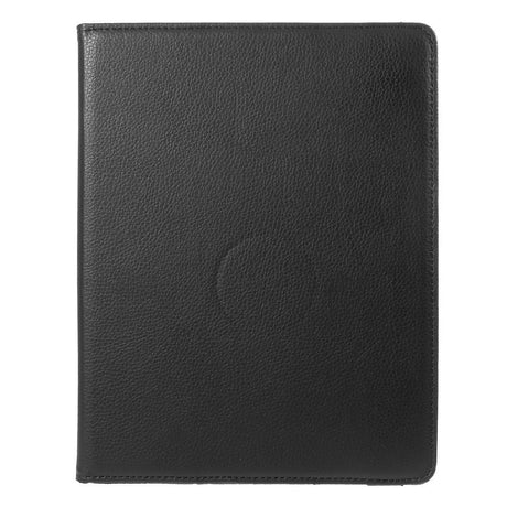 EIDERWOOD iPad 4 / 3 / 2 Kunstskinn Flip Deksel m. Strikk & Roterbar Funksjon - Svart