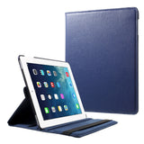 EIDERWOOD iPad 4 / 3 / 2 Kunstskinn Flip Deksel m. Strikk & Roterbar Funksjon - Blå