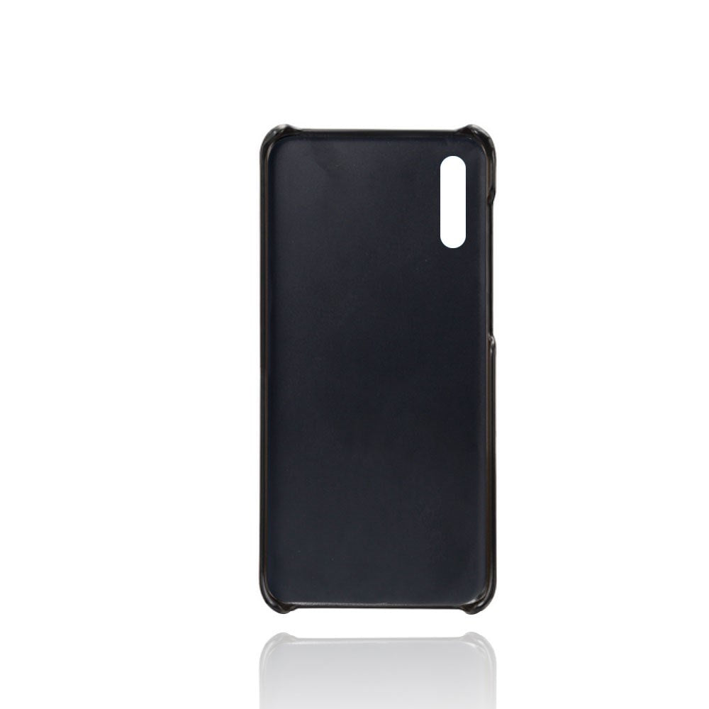 EIDERWOOD Samsung Galaxy A30s / A50 Kunstskinnbelagt Plast Deksel med Kortholder - Svart