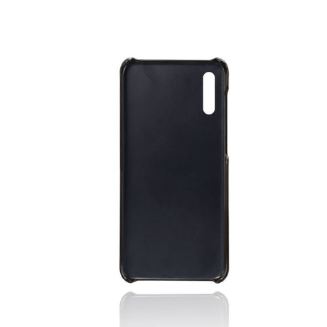 EIDERWOOD Samsung Galaxy A30s / A50 Kunstskinnbelagt Plast Deksel med Kortholder - Svart