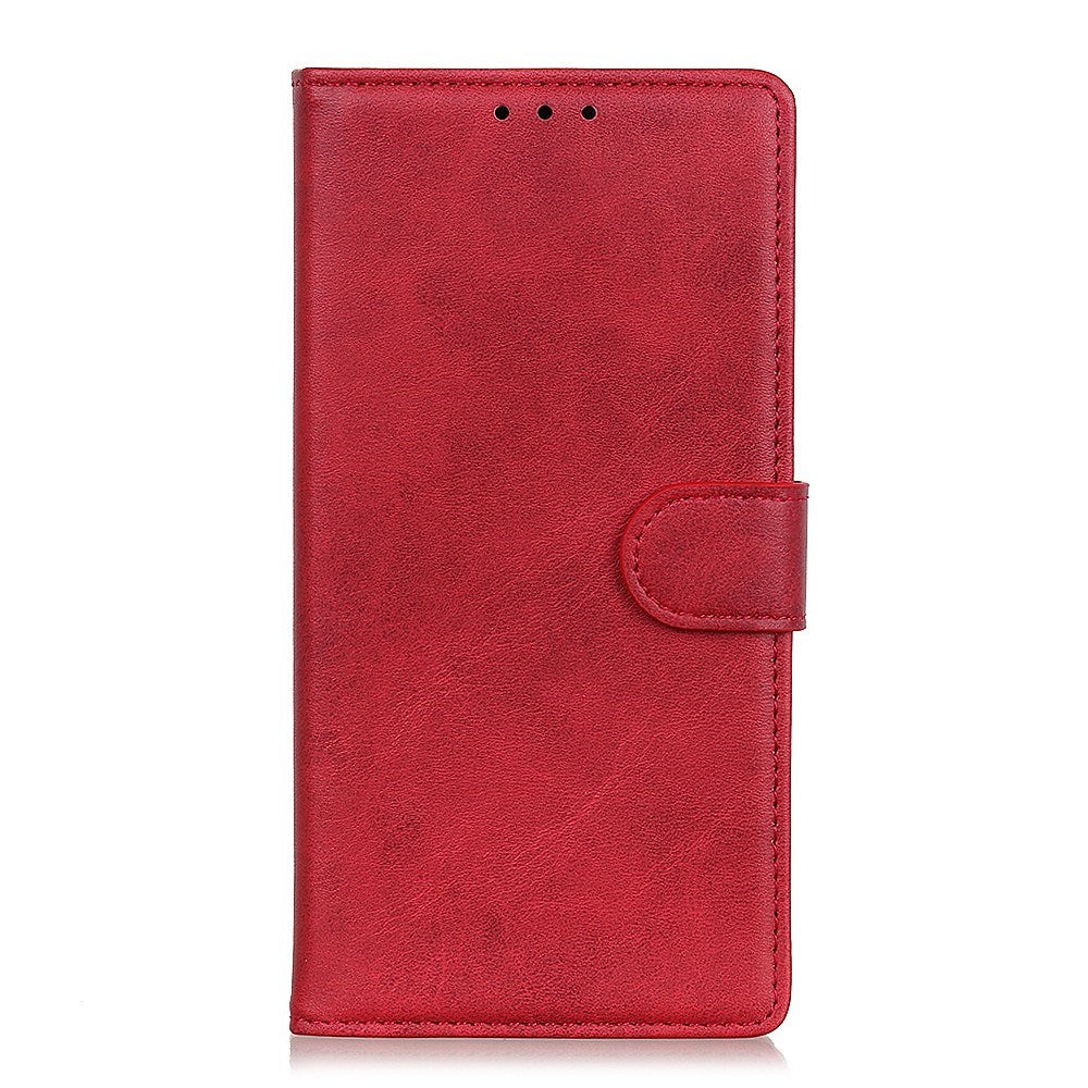 EIDERWOOD Samsung Galaxy A30s / A50 Kunstskinn Flip Deksel m. Kortholder & Ståfunksjon - Rød