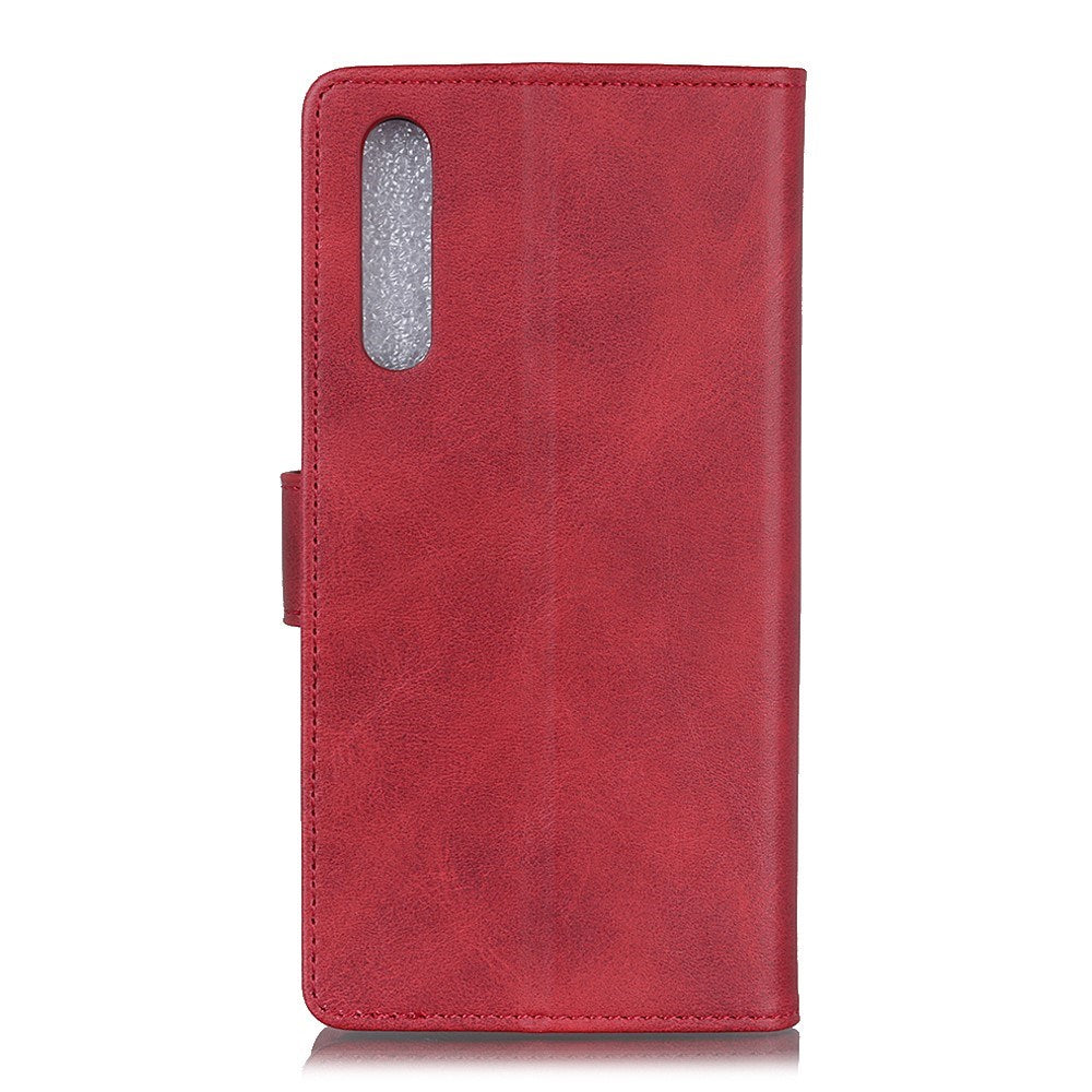 EIDERWOOD Samsung Galaxy A30s / A50 Kunstskinn Flip Deksel m. Kortholder & Ståfunksjon - Rød