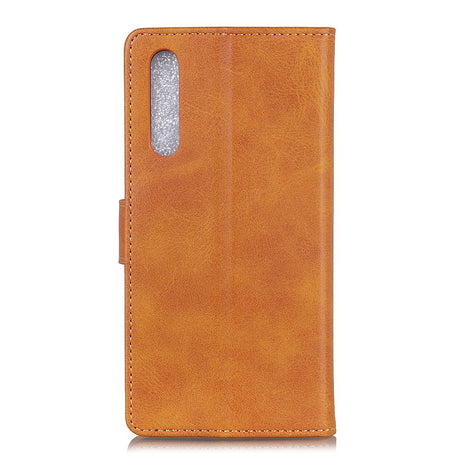 EIDERWOOD Samsung Galaxy A30s / A50 Kunstskinn Flip Deksel m. Kortholder & Ståfunksjon - Brun