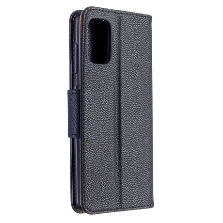 EIDERWOOD Samsung Galaxy A41 Kunstskinn Flip Deksel m. Kortholder & Ståfunksjon - Svart