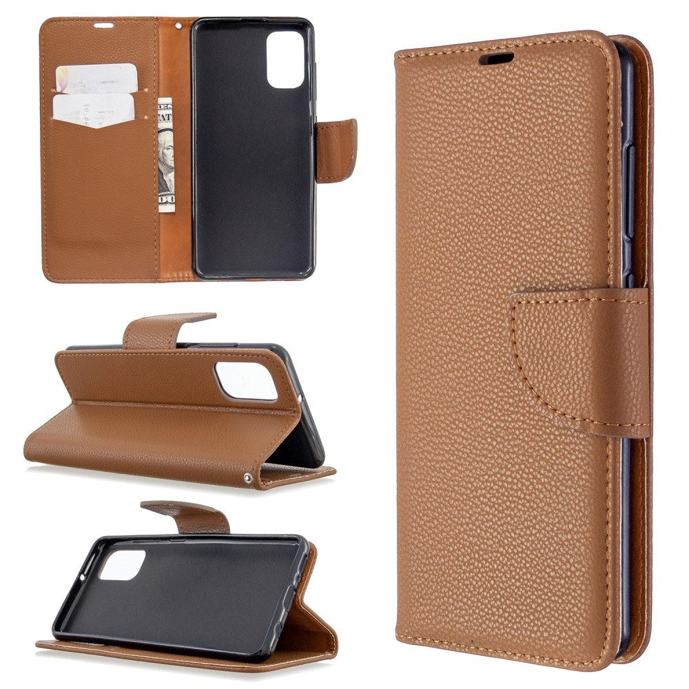 EIDERWOOD Samsung Galaxy A41 Kunstskinn Flip Deksel m. Kortholder & Ståfunksjon - Brun