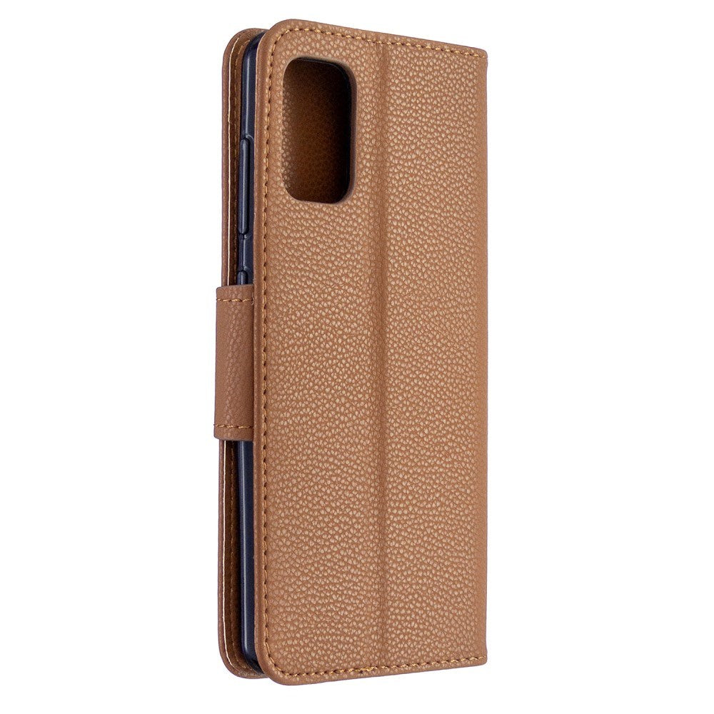 EIDERWOOD Samsung Galaxy A41 Kunstskinn Flip Deksel m. Kortholder & Ståfunksjon - Brun