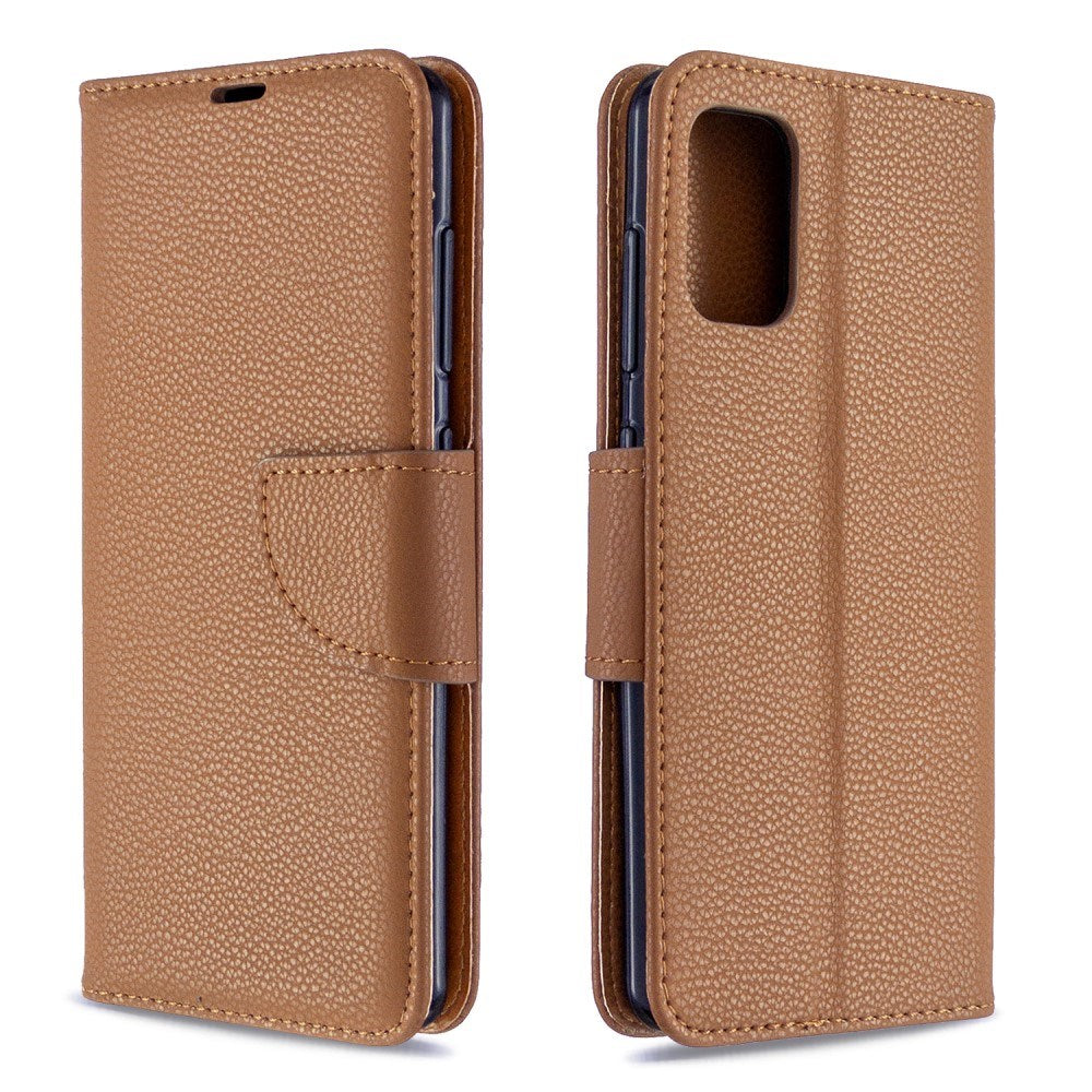 EIDERWOOD Samsung Galaxy A41 Kunstskinn Flip Deksel m. Kortholder & Ståfunksjon - Brun