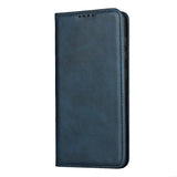 Samsung Galaxy A41 PU Skinn Flip Deksel med Kortholder - Blå