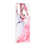 Samsung Galaxy A21 Fleksibel Plast Bakdeksel med Marmor Print - Rosa Marmor / Blomster