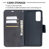 EIDERWOOD Samsung Galaxy S20 FE / S20 FE (5G) Kunstskinn Flip Deksel med Stativ & Lommebok - Svart