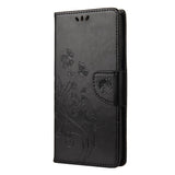 Samsung Galaxy S20 FE / S20 FE (5G) Skinndeksel med Lommebok - Blomster Imprint - Svart