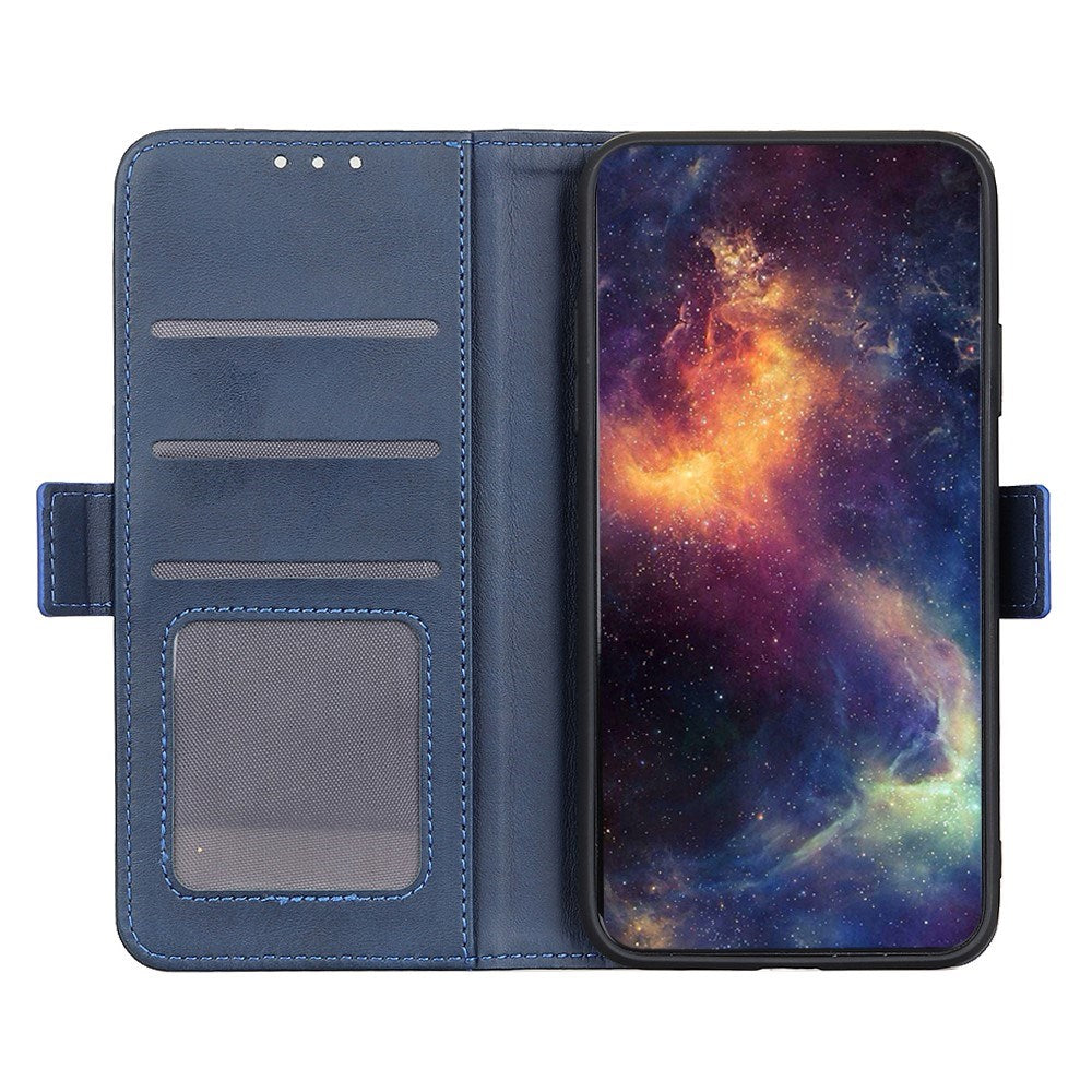 EIDERWOOD Samsung Galaxy S21 Ultra Kunst Skinn Flip Deksel med Lommebok og Stativfunksjon - Mørkeblå