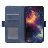 EIDERWOOD Samsung Galaxy S21 Ultra Kunst Skinn Flip Deksel med Lommebok og Stativfunksjon - Mørkeblå