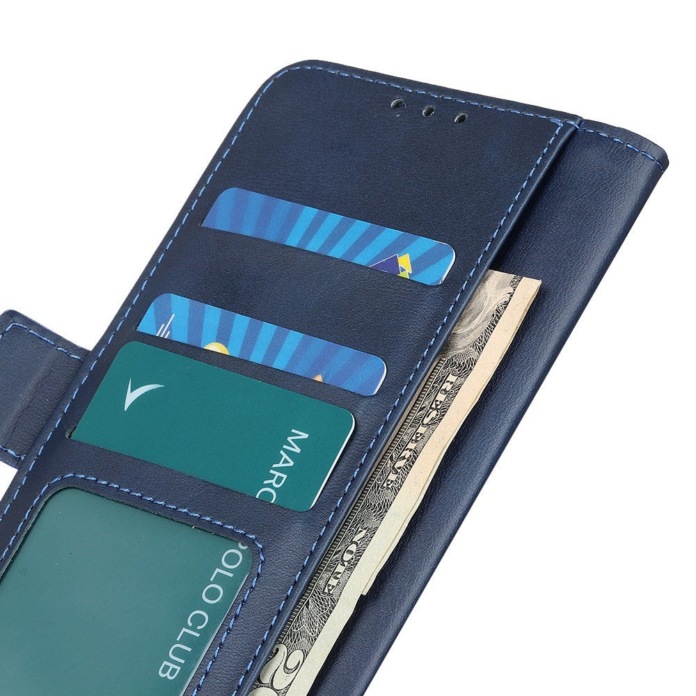 EIDERWOOD Samsung Galaxy S21 Ultra Kunst Skinn Flip Deksel med Lommebok og Stativfunksjon - Mørkeblå