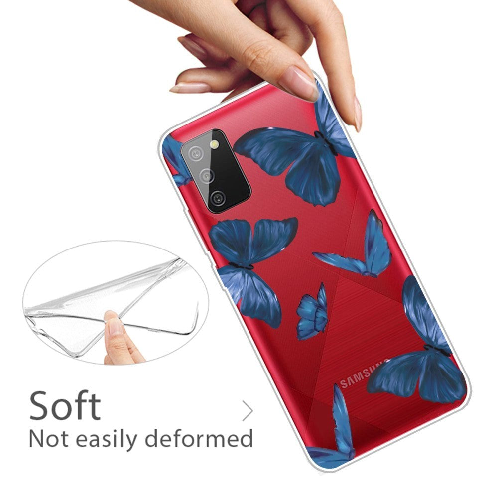 Samsung Galaxy A02s Fleksibelt Plastikkdeksel - Sommerfugler Print