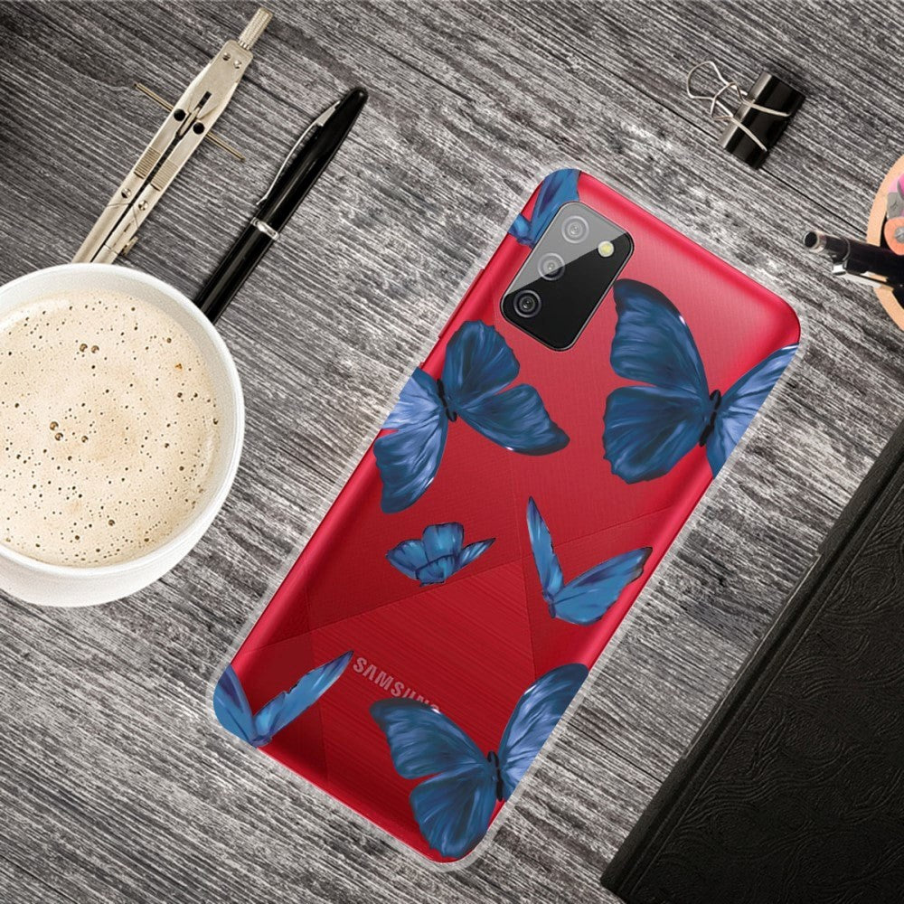 Samsung Galaxy A02s Fleksibelt Plastikkdeksel - Sommerfugler Print