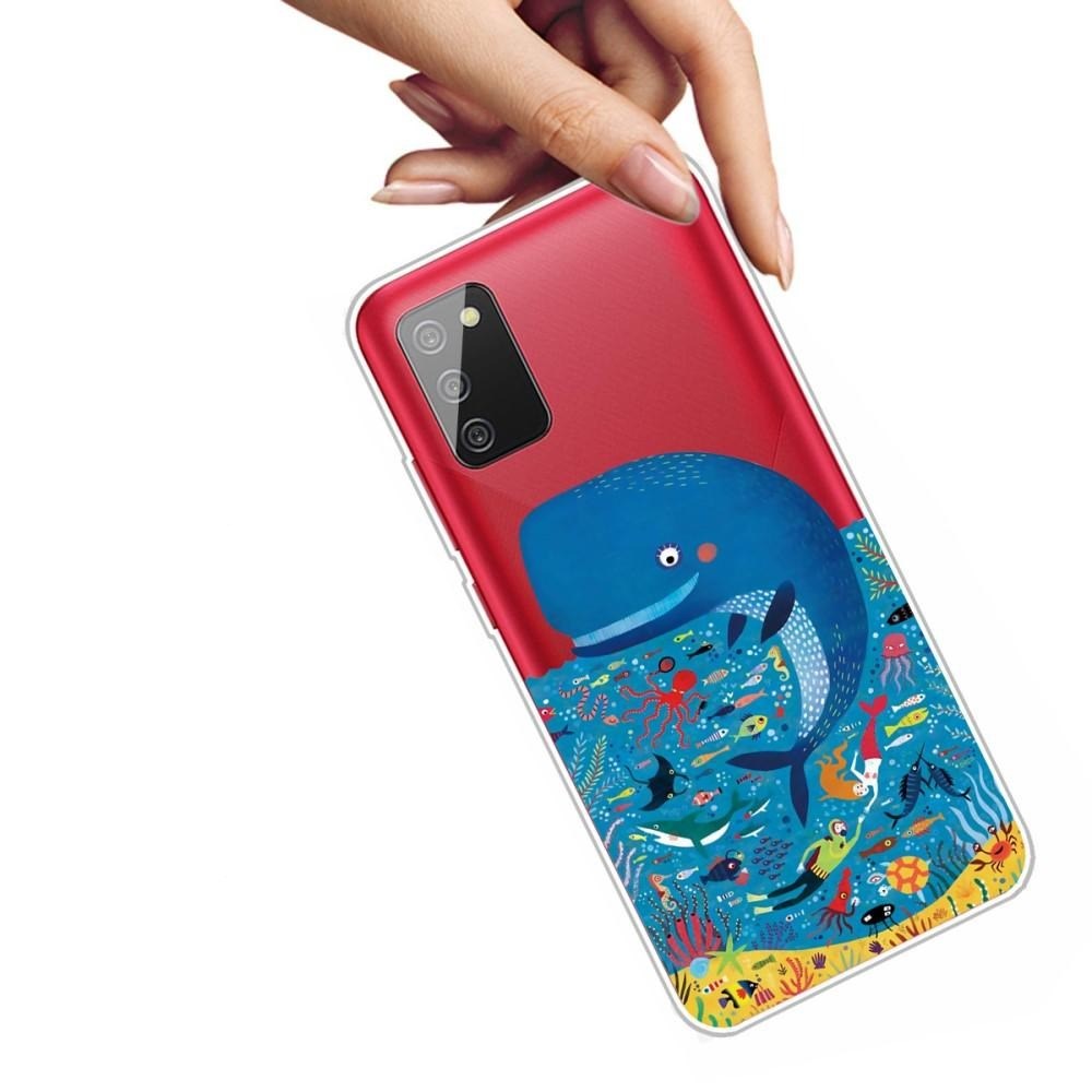 Samsung Galaxy A02s Fleksibelt Plastikkdeksel - Hval Print