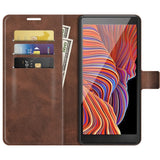 EIDERWOOD Samsung Galaxy Xcover 5 Kunstskinn Flip Deksel m. Kortholder & Ståfunksjon - Brun