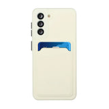 Samsung Galaxy S21 Fleksibelt Plast Deksel m. Kortholder - Hvit