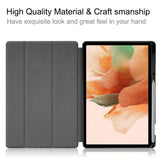 Samsung Galaxy Tab S7 FE Tri-fold Flip Deksel med Tri-Fold - Grønn