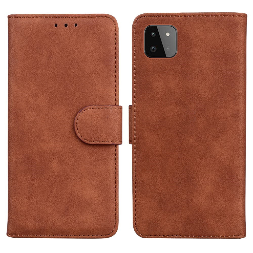 EIDERWOOD Samsung Galaxy A22 (5G) Kunstskinn Flip Deksel m. Kortholder & Ståfunksjon - Brun