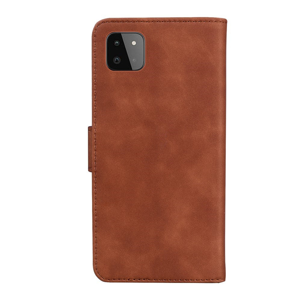 EIDERWOOD Samsung Galaxy A22 (5G) Kunstskinn Flip Deksel m. Kortholder & Ståfunksjon - Brun