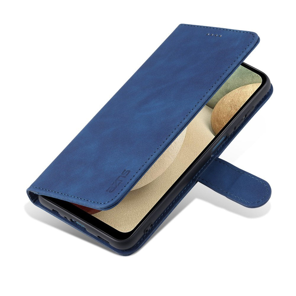 EIDERWOOD Samsung Galaxy A12 Kunstskinn Flip Deksel m. Kortholder & Ståfunksjon - Blå