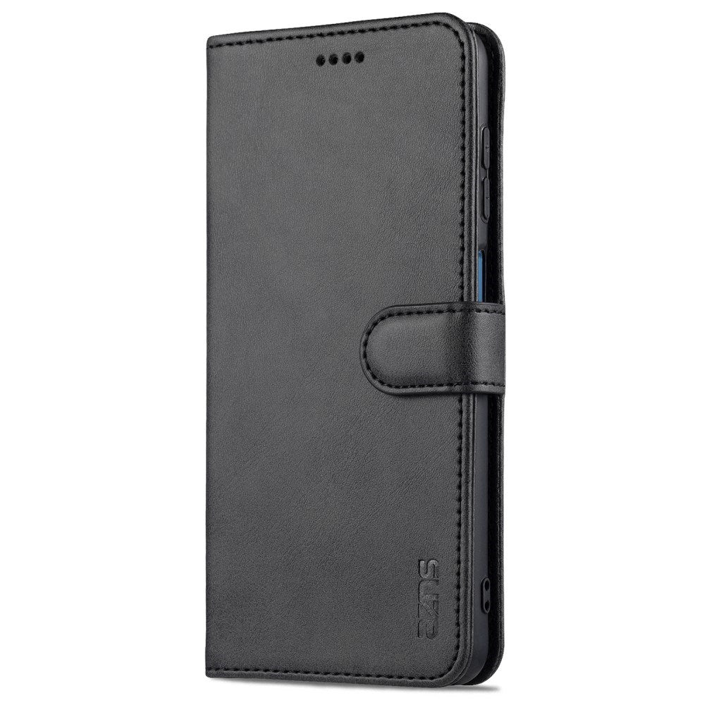 EIDERWOOD Samsung Galaxy A12 Kunstskinn Flip Deksel m. Kortholder & Ståfunksjon - Svart