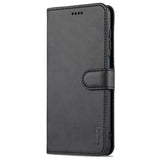 EIDERWOOD Samsung Galaxy A12 Kunstskinn Flip Deksel m. Kortholder & Ståfunksjon - Svart