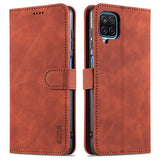 EIDERWOOD Samsung Galaxy A12 Kunstskinn Flip Deksel m. Kortholder & Ståfunksjon - Brun