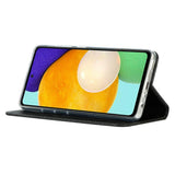 Samsung Galaxy A52 (4G / 5G) / A52s (5G) Flip-deksel i Skinn - Silketekstur med Lommebok - Svart
