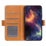 Samsung Galaxy S22 Flip Deksel i Mykt Skinn med Lommebok - Brun