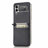 EIDERWOOD Samsung Galaxy Z Flip3 (5G) Kunstskinn Deksel - Kortholder - Svart