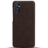 Samsung Galaxy M52 (5G) KSQ Stoff Plast Deksel - Brun