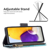 Samsung Galaxy A73 (5G) PU Skinn Flip Deksel Med Lommebok - Tre Med Blomster