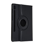 Samsung Galaxy Tab S8 / S7 Kunst Skinn Flip Deksel med 360 Graders Rotasjon - Svart