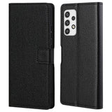 EIDERWOOD Samsung Galaxy A23 / A23 (5G) Kunstskinn Flip Deksel med Stativ & Lommebok - Svart