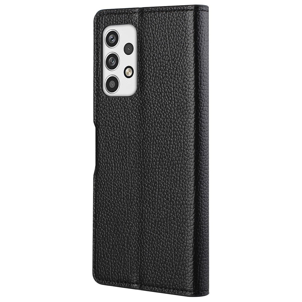 EIDERWOOD Samsung Galaxy A23 / A23 (5G) Kunstskinn Flip Deksel med Stativ & Lommebok - Svart
