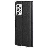 EIDERWOOD Samsung Galaxy A23 / A23 (5G) Kunstskinn Flip Deksel med Stativ & Lommebok - Svart