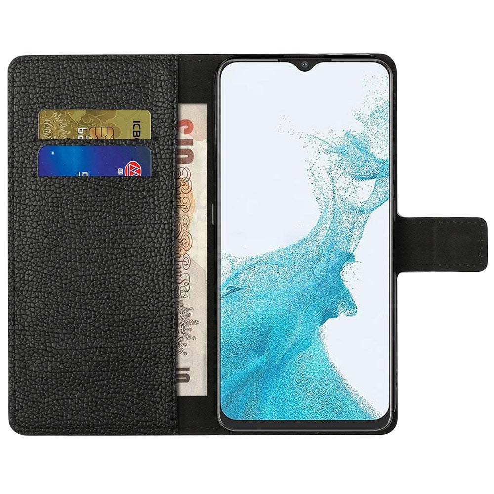 EIDERWOOD Samsung Galaxy A23 / A23 (5G) Kunstskinn Flip Deksel med Stativ & Lommebok - Svart