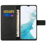 EIDERWOOD Samsung Galaxy A23 / A23 (5G) Kunstskinn Flip Deksel med Stativ & Lommebok - Svart