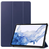 EIDERWOOD Samsung Galaxy Tab S8 Kunstskinn Trifold Flip Deksel - Blå