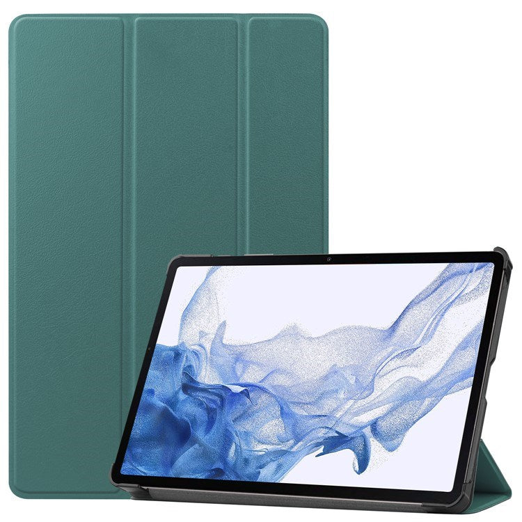 EIDERWOOD Samsung Galaxy Tab S8 Kunstskinn Trifold Flip Deksel - Grønn