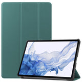 EIDERWOOD Samsung Galaxy Tab S8 Kunstskinn Trifold Flip Deksel - Grønn