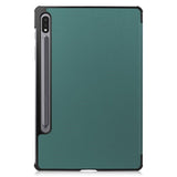 EIDERWOOD Samsung Galaxy Tab S8 Kunstskinn Trifold Flip Deksel - Grønn