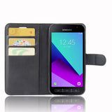 Samsung Galaxy Xcover 4 / 4s Soft Pouch Skinn Etui med Lommebok Svart