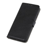 Sony Xperia L4 Litchi Texture Stativ SkinnDeksel med Lommebok - Svart